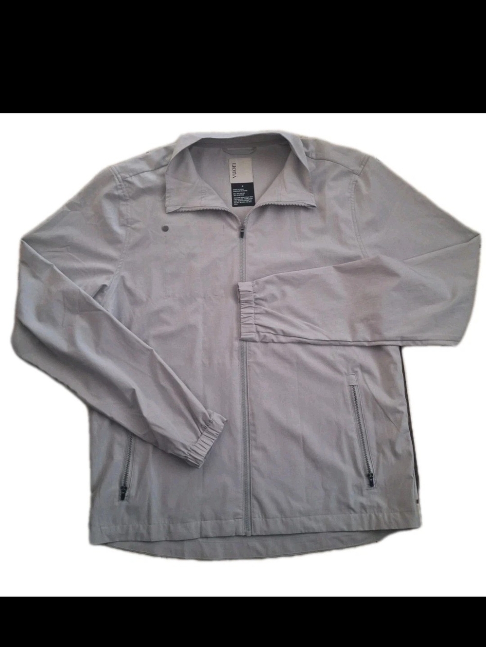 Vuori Jacket Medium Gray Full Zip Lightweight Performance Men EUC